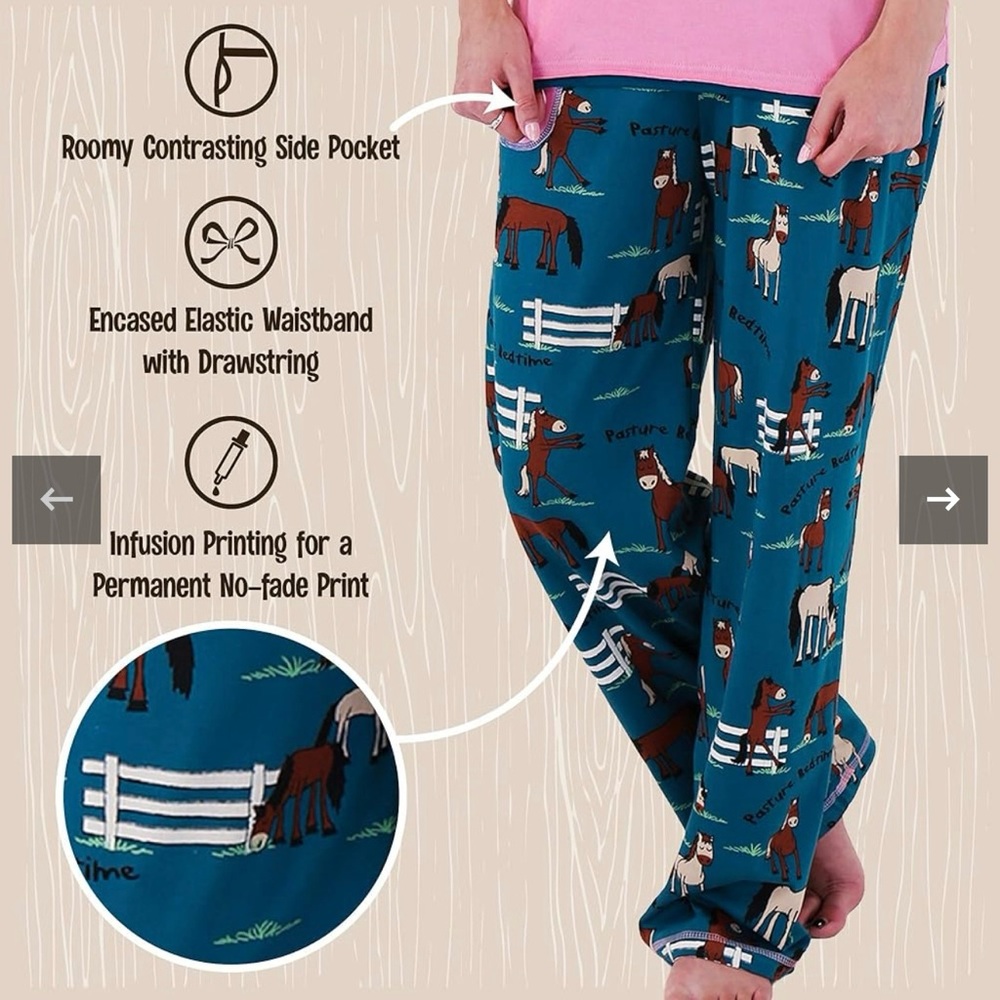 Lazy One Horses Farm Animals Pajamas Pants for Women